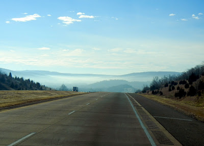 The view on highway 540 just outside of Fayetteville, AR