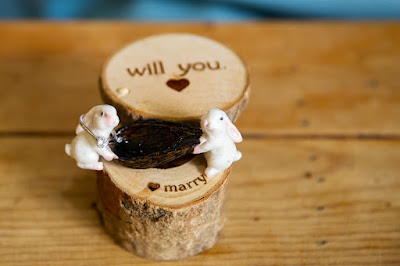 wedding proposal singapore Wooden Rabbit Engagement Ring Box