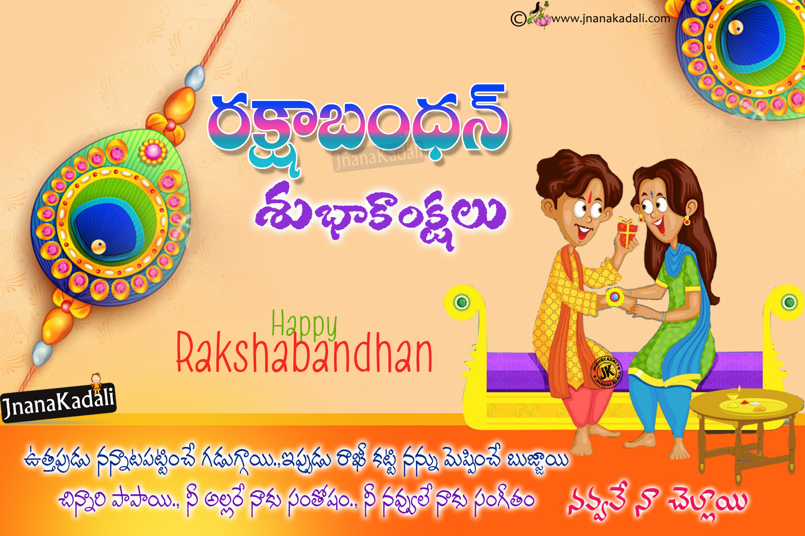 Heart Touching Rakhi Greetings in Telugu-Rakshabandhan Telugu ...