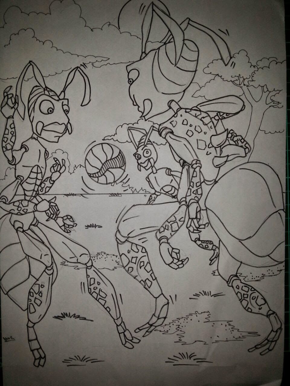 Gambar Blog Duniaseni Contoh Lakaran 3 Nenek Tua Gambar Lukisan di