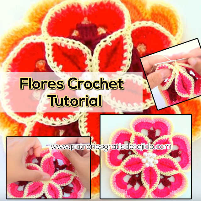 Cómo Tejer Flores Hermosas y Super Fáciles Tutorial Crochet