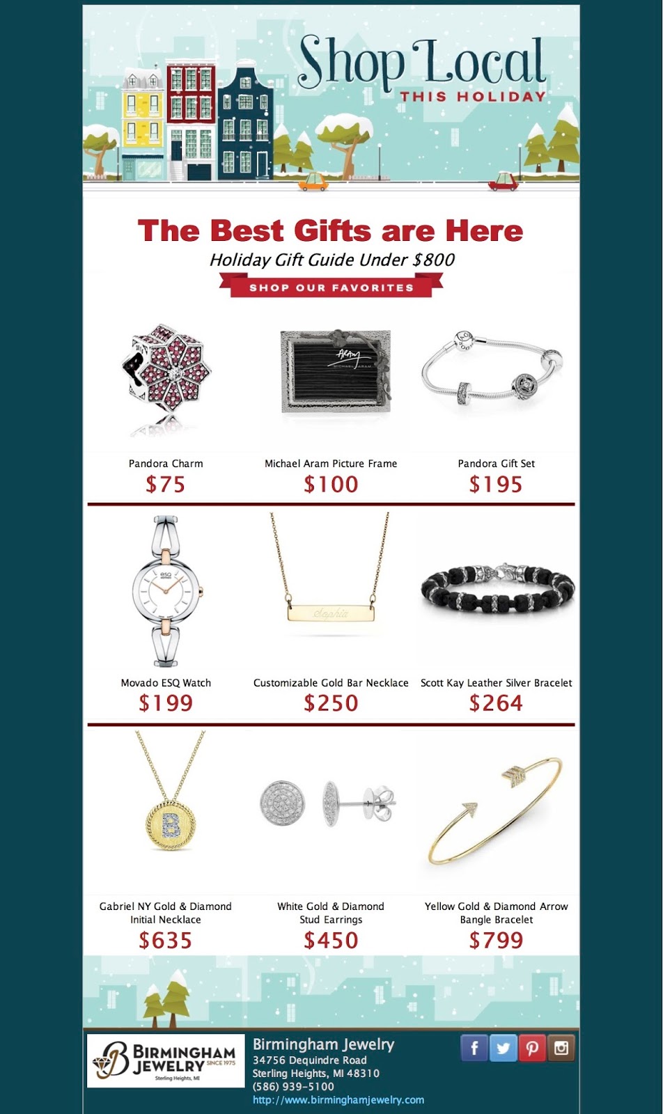 Birmingham Jewelry Last Minute Holiday Deals Under 800!