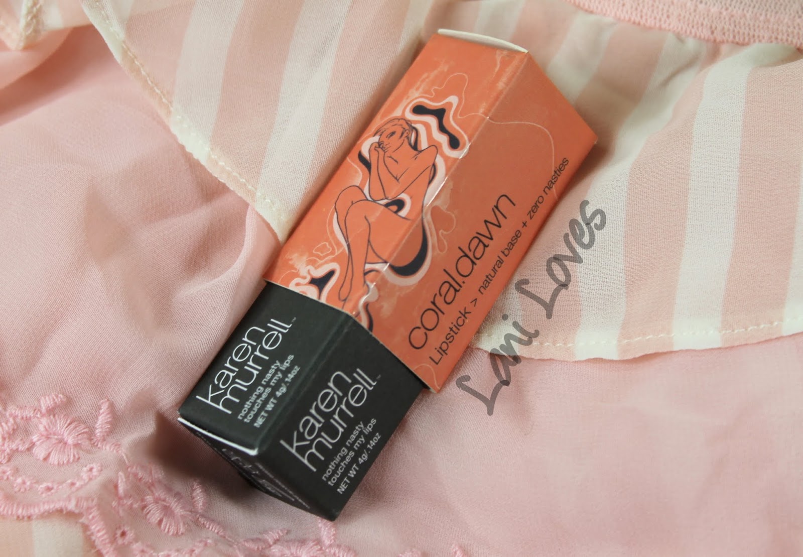 Karen Murrell Lipstick - Coral Dawn Swatches & Review