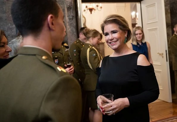 Grand Duke Henri and Grand Duchess Maria Teresa held a reception for the personnel of Luxembourg's Army and Grand Ducal Police