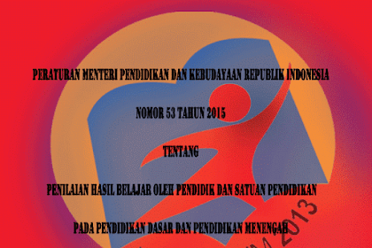 Permendikbud Nomor 53 Tahun 2015 Wacana Evaluasi Hasil Berguru Oleh Pendidik/Guru Kurikulum 2013