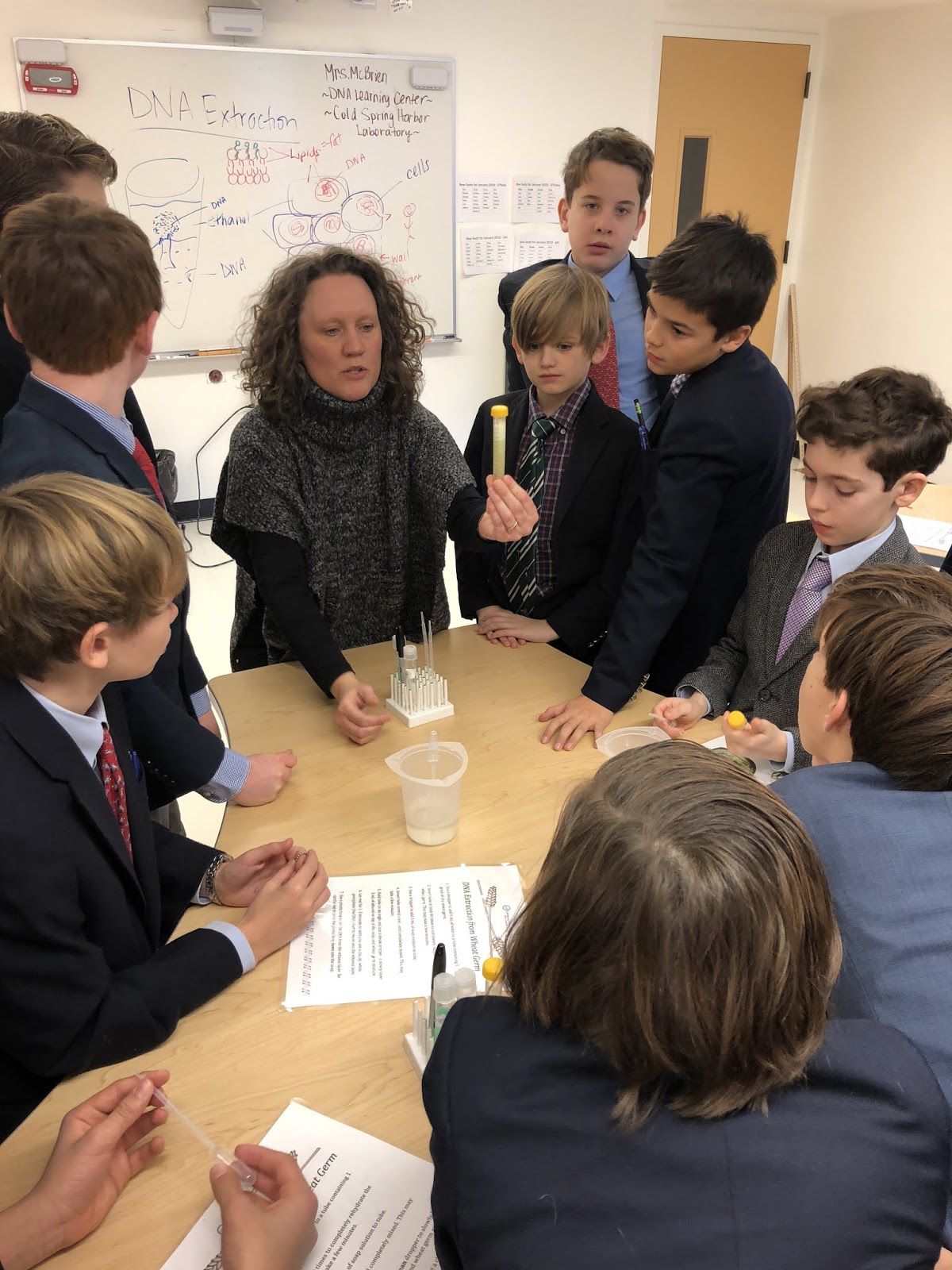 Saint David's School Boys Study DNA in Partnership with the DNALC
