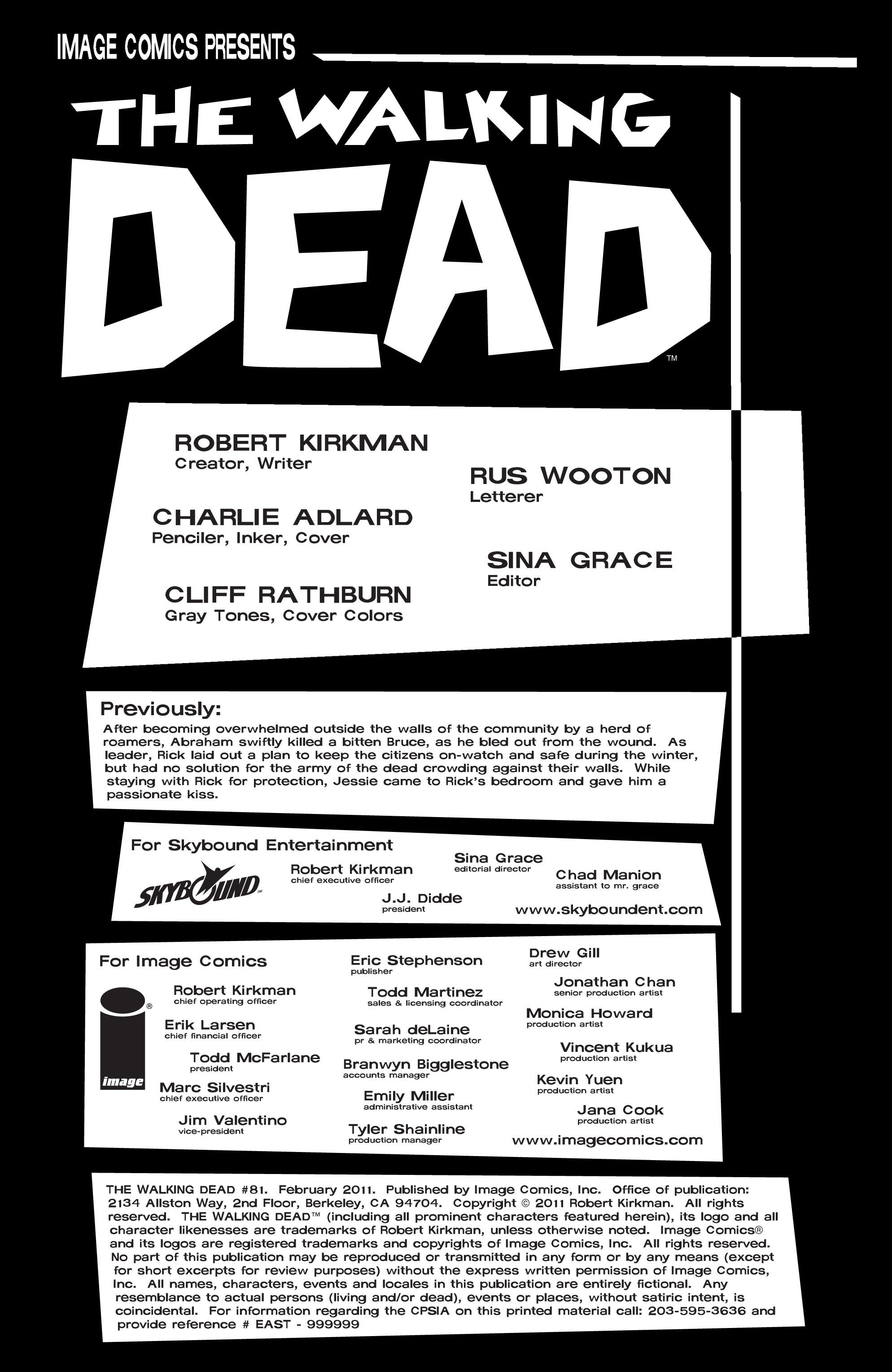 Read online The Walking Dead comic -  Issue #81 - 2