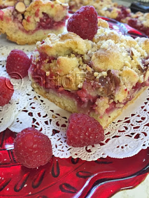 Raspberries, Bar dessert, layered dessert, topping, crust
