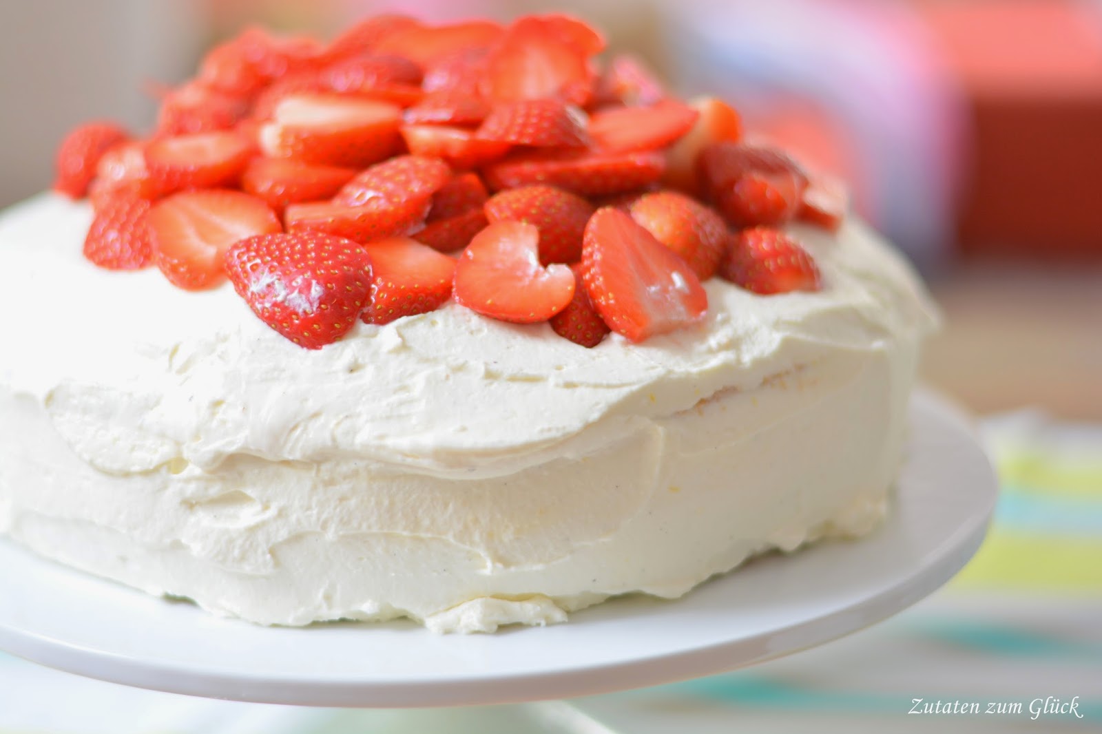 Zutaten zum Glück: Erdbeer-Mascarpone-Creme-Torte mit selbstgemachtem ...