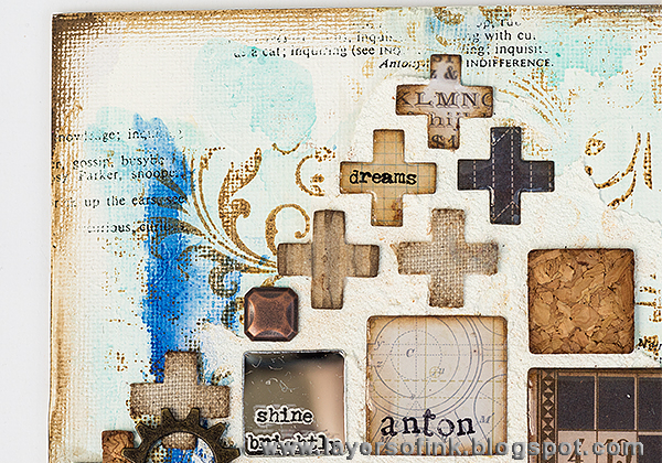 Layers of ink - Mosaic Mixed Media Board Tutorial by Anna-Karin