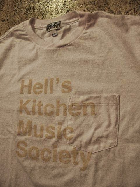 NEPENTHES NY × Engineered Garments × SUNRISE MARKET Crossing Crew T-Shirt with Hell's Kitchen Music Society Print/Tone on Tone SUNRISE MARKET