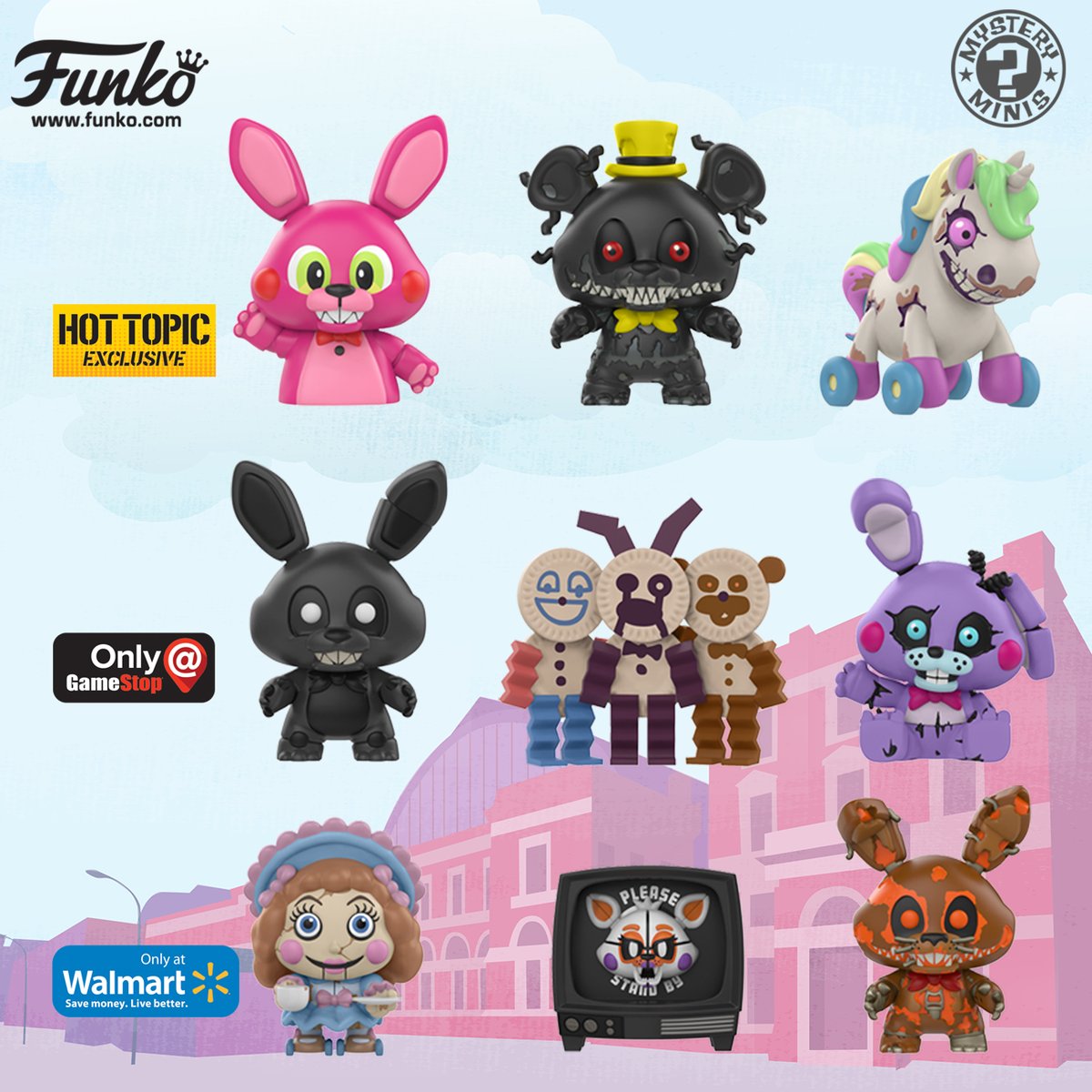 fnaf mystery minis exclusives