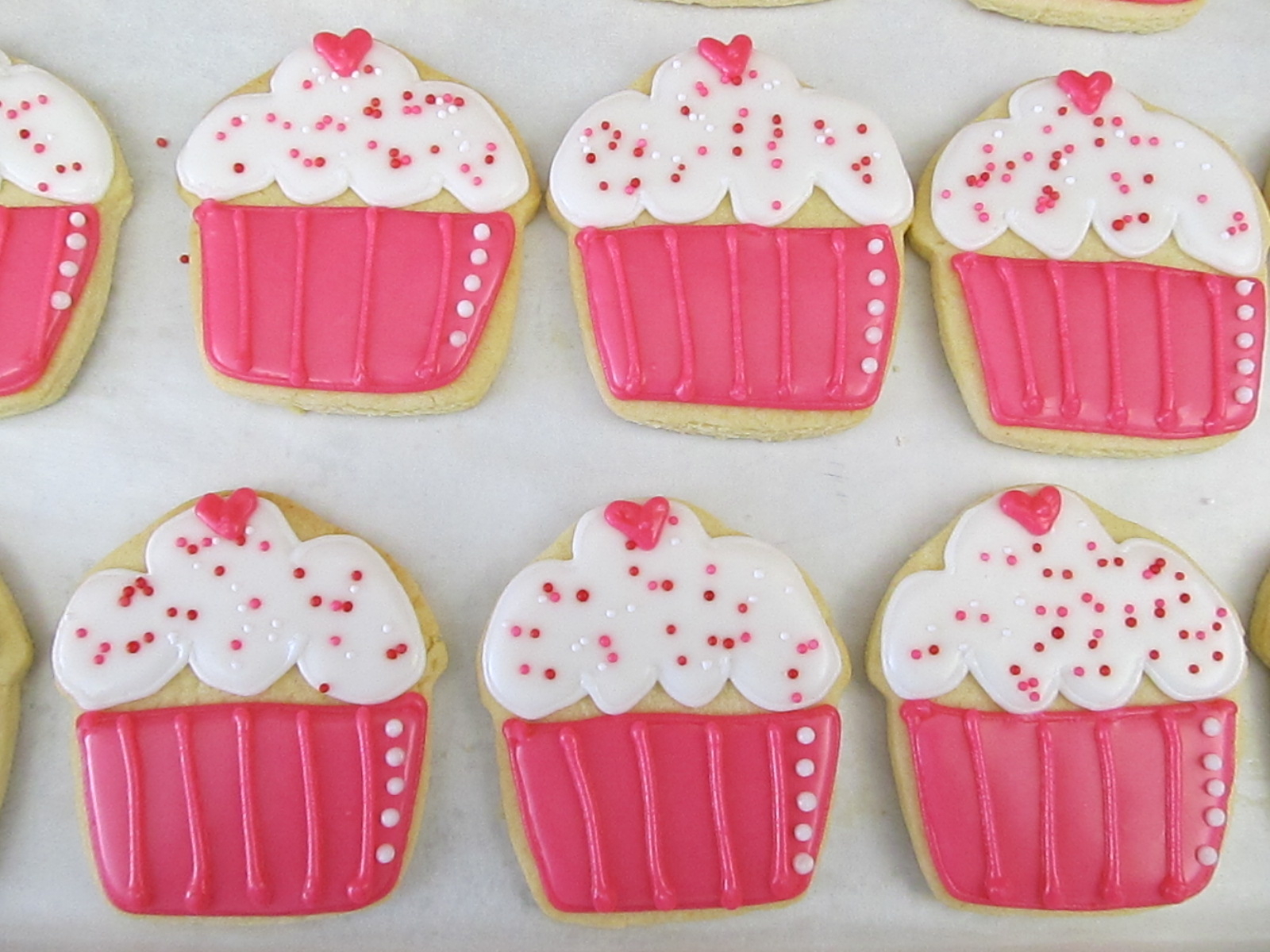 The sweet shop cookie company pretty pink cupcake cookies