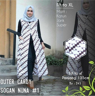 Model Outer Batik Tanpa Lengan