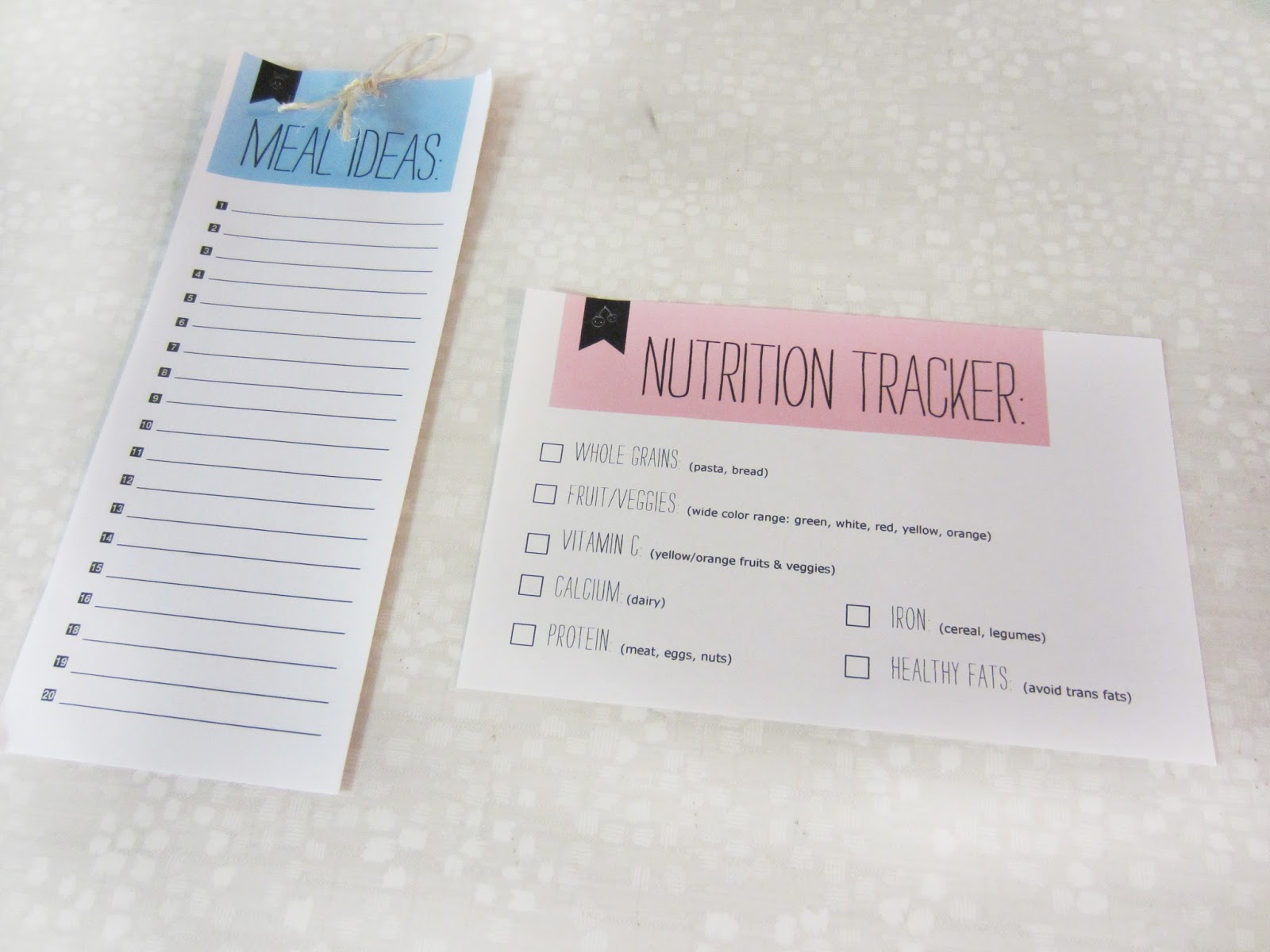 Free Printable Nutrition Tracker