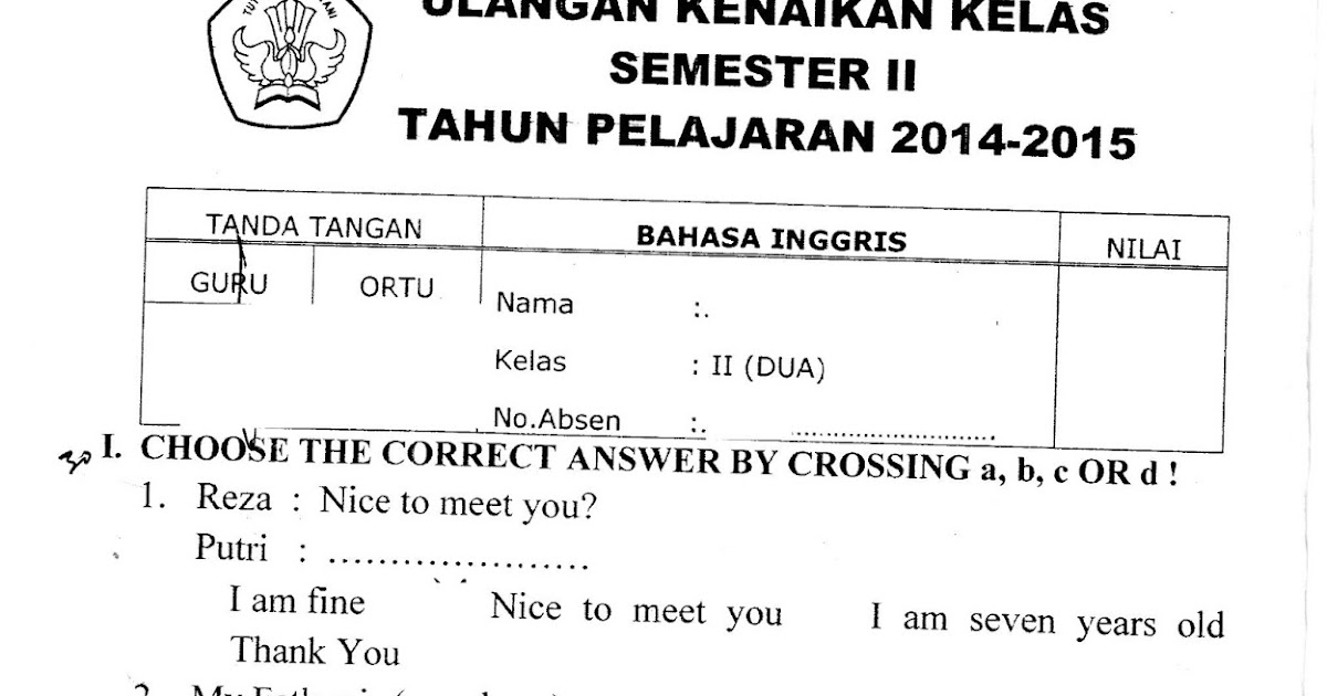 Soal Us Bahasa Inggris Sd 2017 Klaten Siswa Mandiri Soal Us Bahasa Inggris Sd 2017 Klaten Siswa Mandiri