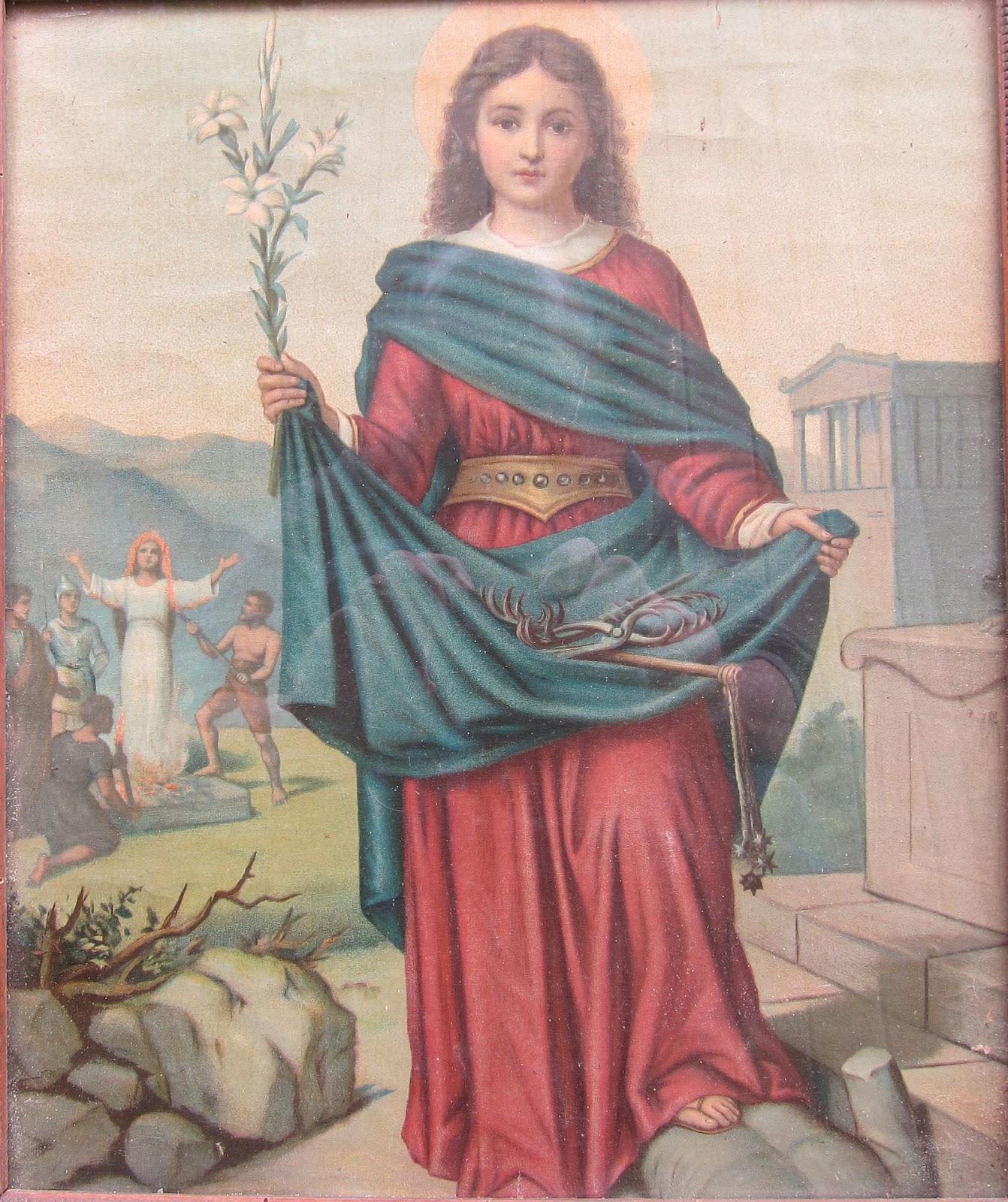 La chromolithographie dans les chaumières Sainte Barbe et une