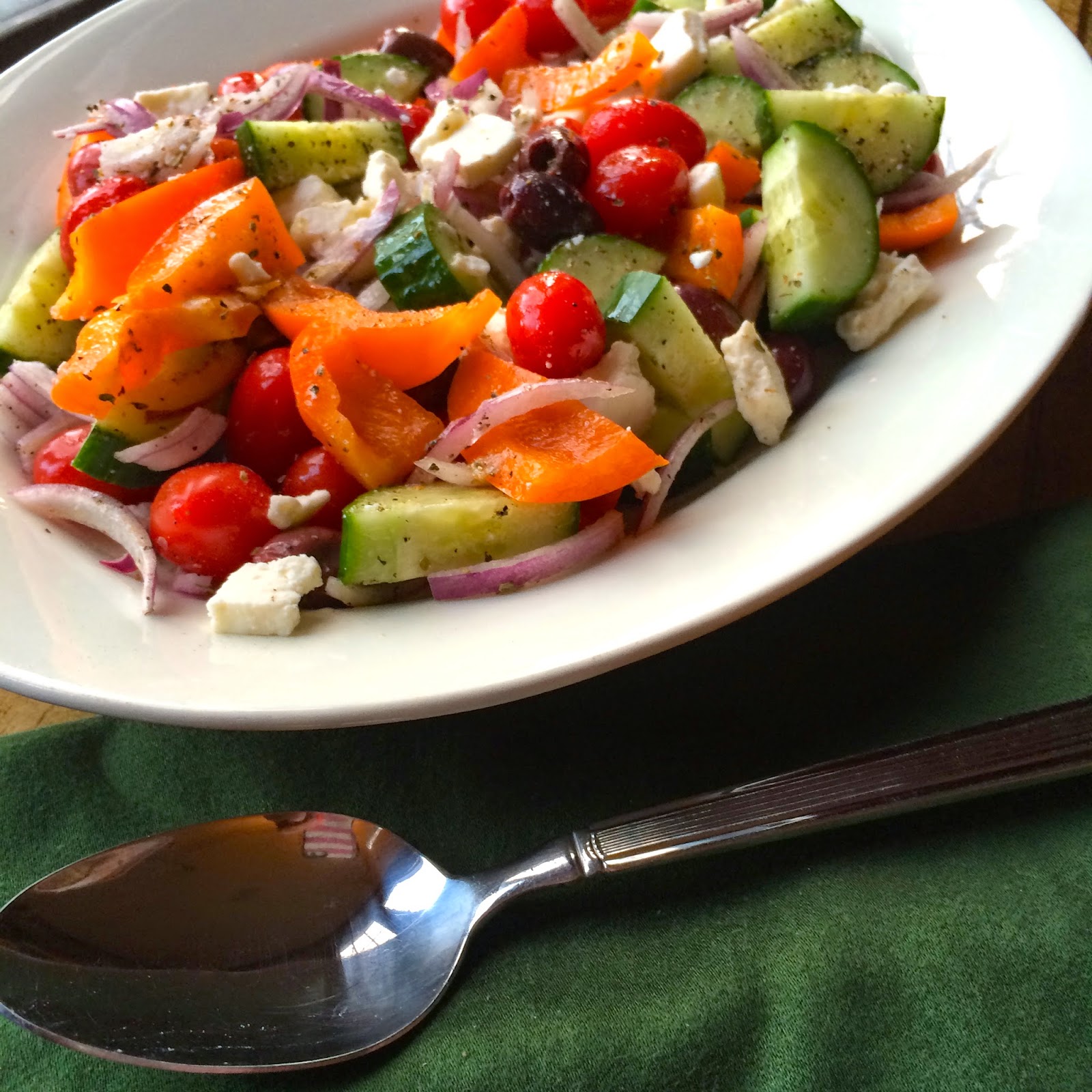 Food Impressions My Favorite Greek Vegetable Salad Recipe