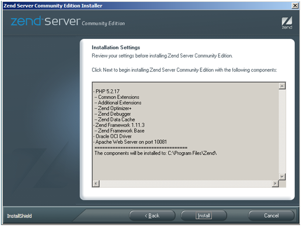 Blog de Davis: Instalando Zend-Server + Oracle 10g + phpBB