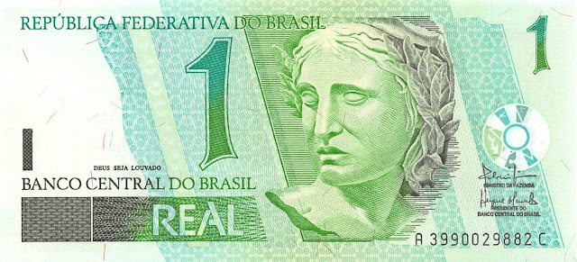 Brazil Currency 1 Real banknote 2003 Effigy of the Republic