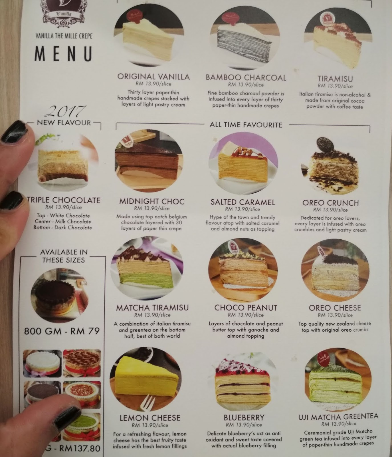 Vanilla Mille Crepe Cafe Paradigm Mall Myra Azraff