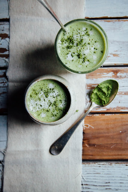 MATCHA LATTE with COCONUT + ALMOND