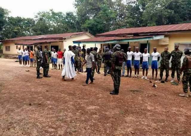 Photos: Army uncovers fake military base in Benue community