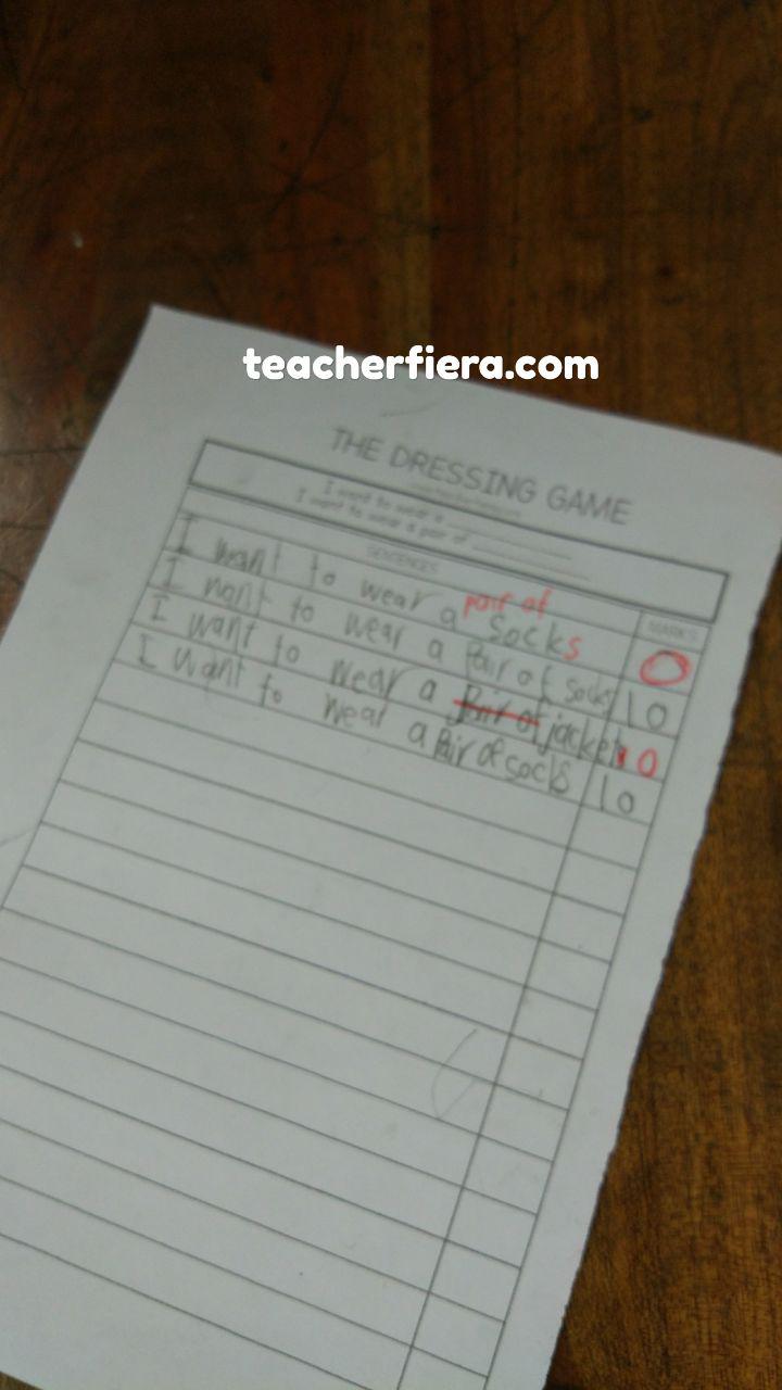 THE DRESSING GAME YEAR 2 UNIT 7