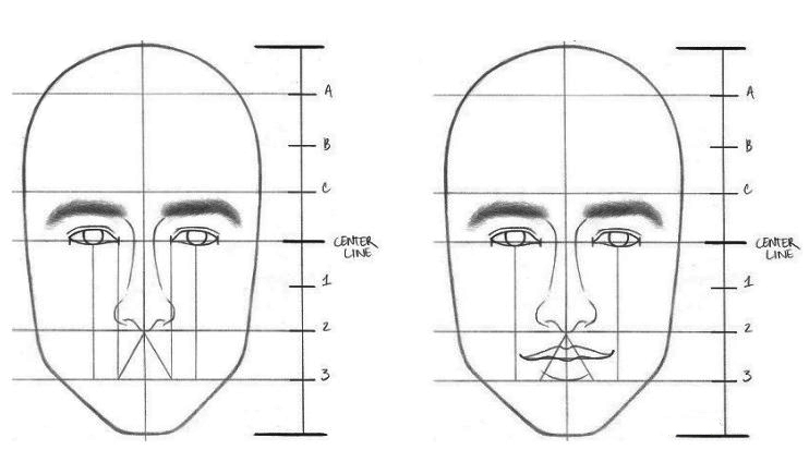 Teknik menggmabar Langkah 6: Gunakan bentuk segitiga untuk menarik bibir Langkah 6: Gunakan bentuk segitiga untuk menarik bibir wajah dengan bibir
