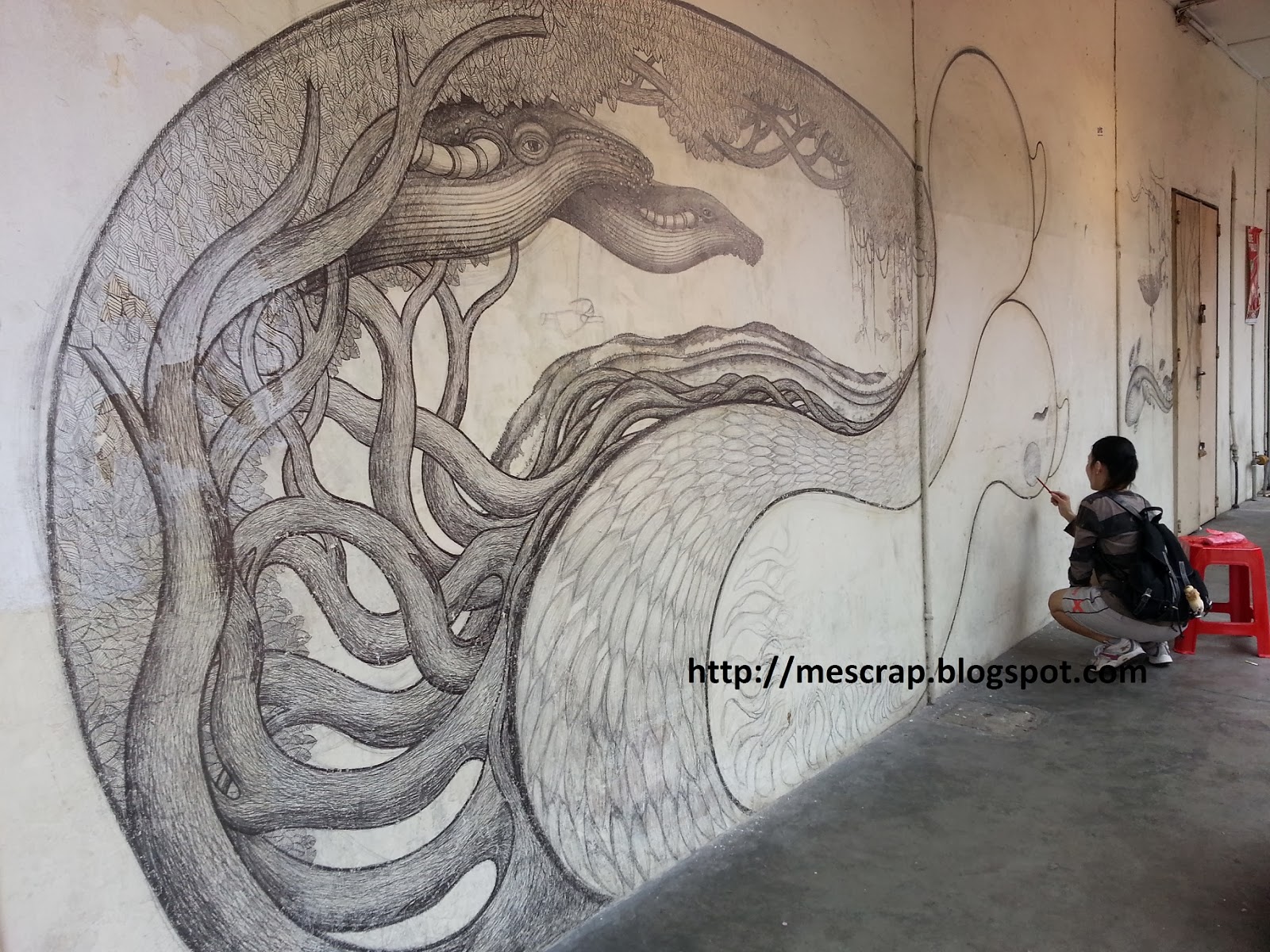 Mescrap Mural wall painting Johor, Malaysia