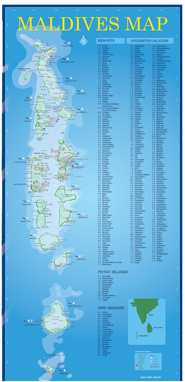 MAPS OF MALDIVES MAPS OF MALDIVES