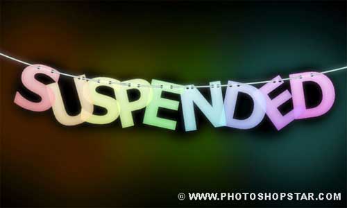 How to Create Suspended Text Effect