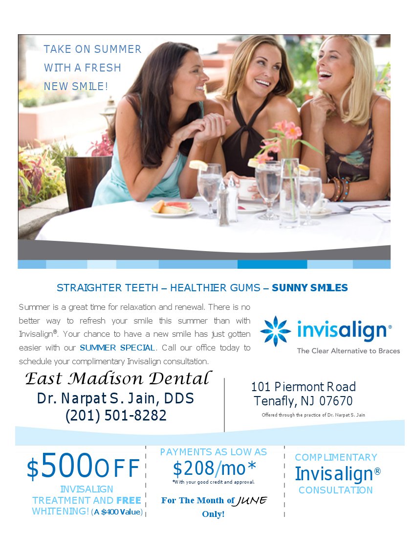 East Madison Dental, P.C. Invisalign Summer Special!