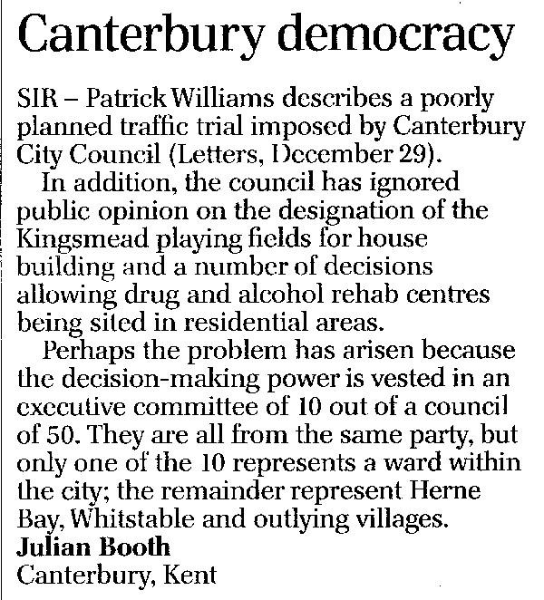 Kingsmead Field Press Coverage Telegraph