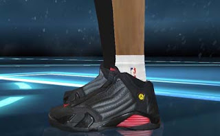 NBA2K12 Air Jordan XIV Black & Red Shoes Patches 2k13