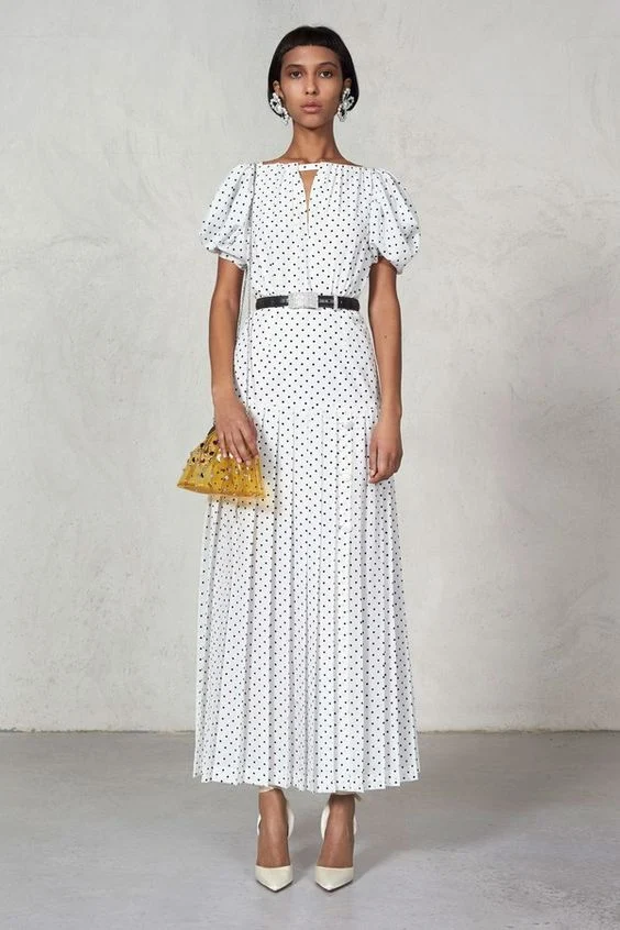  White Polka dot dress