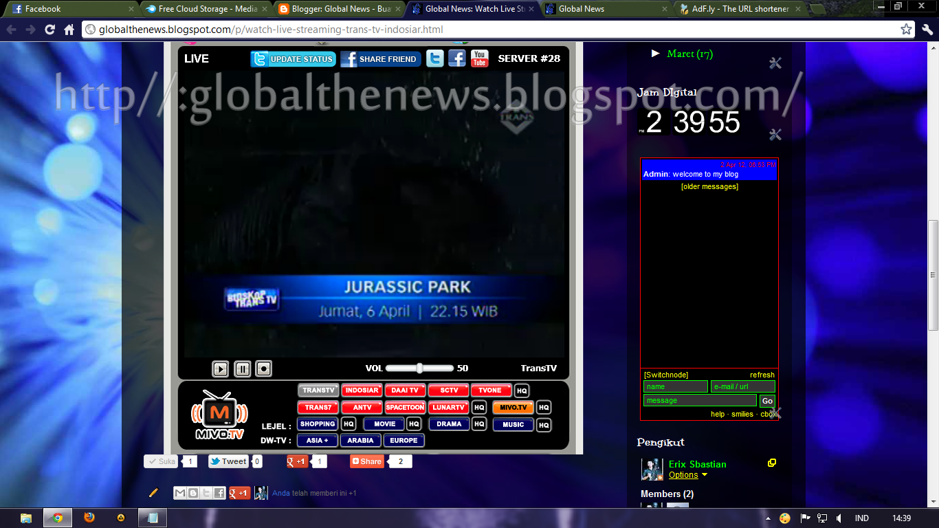 free Watch Live Streaming on my blog Trans TV INDOSIAR DAAI TV SCTV free Watch Live Streaming on my blog Trans TV INDOSIAR DAAI TV SCTV
