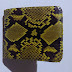 Dompet Kulit Ular Python Asli - Kuning