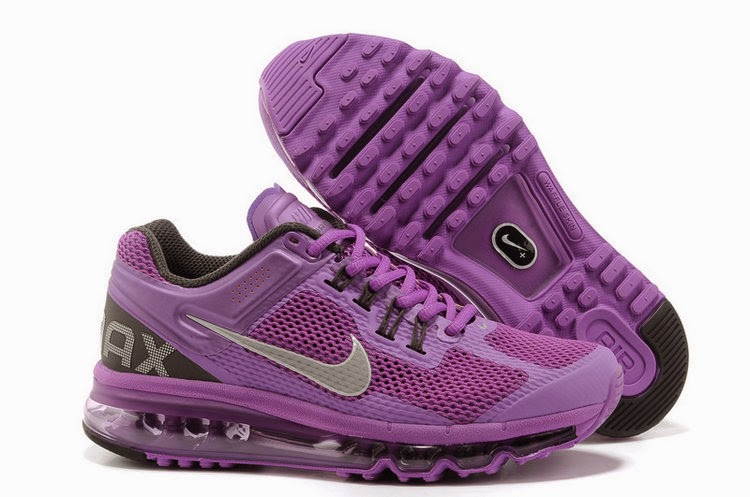 Cheap Nike Air Max 2013 Womens Purple Silver Gray Running Shoes ...