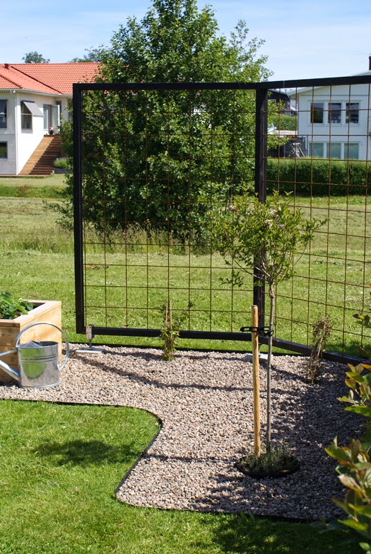 maria syr och så vidare: Odlingslådor och spaljé i vår lilla trädgård