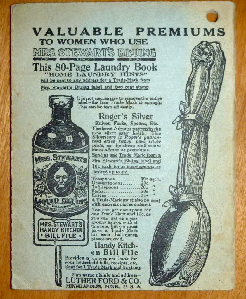 1930's Mrs Stewart's Liquid Bluing Bottle | Bolladagur: Vintage Stuff ...
