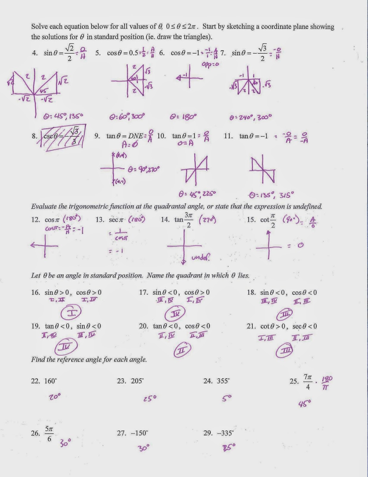 Algebra 2 trig homework help