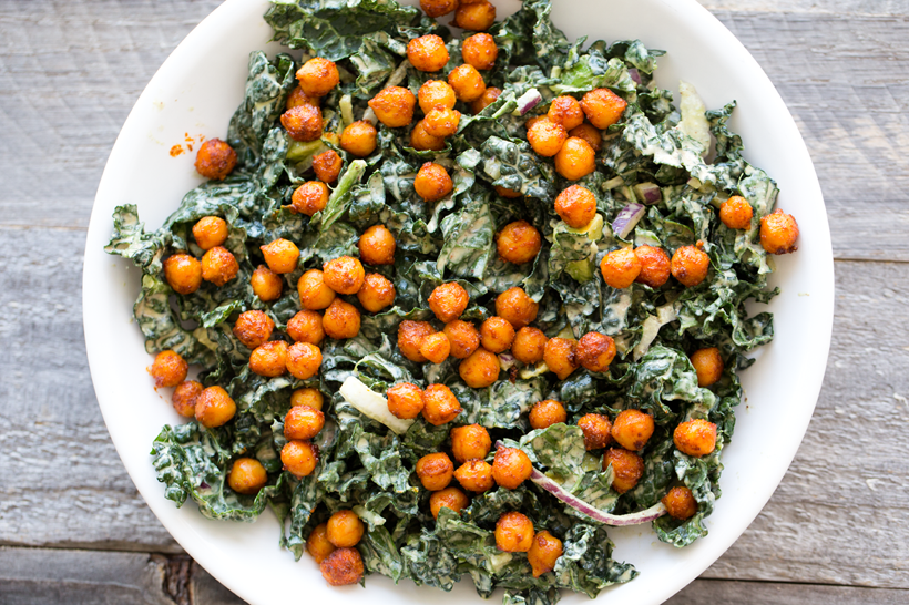 peanut kale with smoky skillet chickpeas peanut kale with chickpeas
