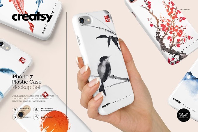 Download Iphone 7 Custom Case Mockup Set Photoshop Templates