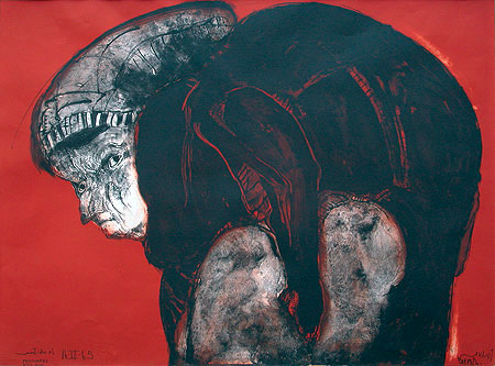 Pintura Josè Luis Cuevas El Perro Morao