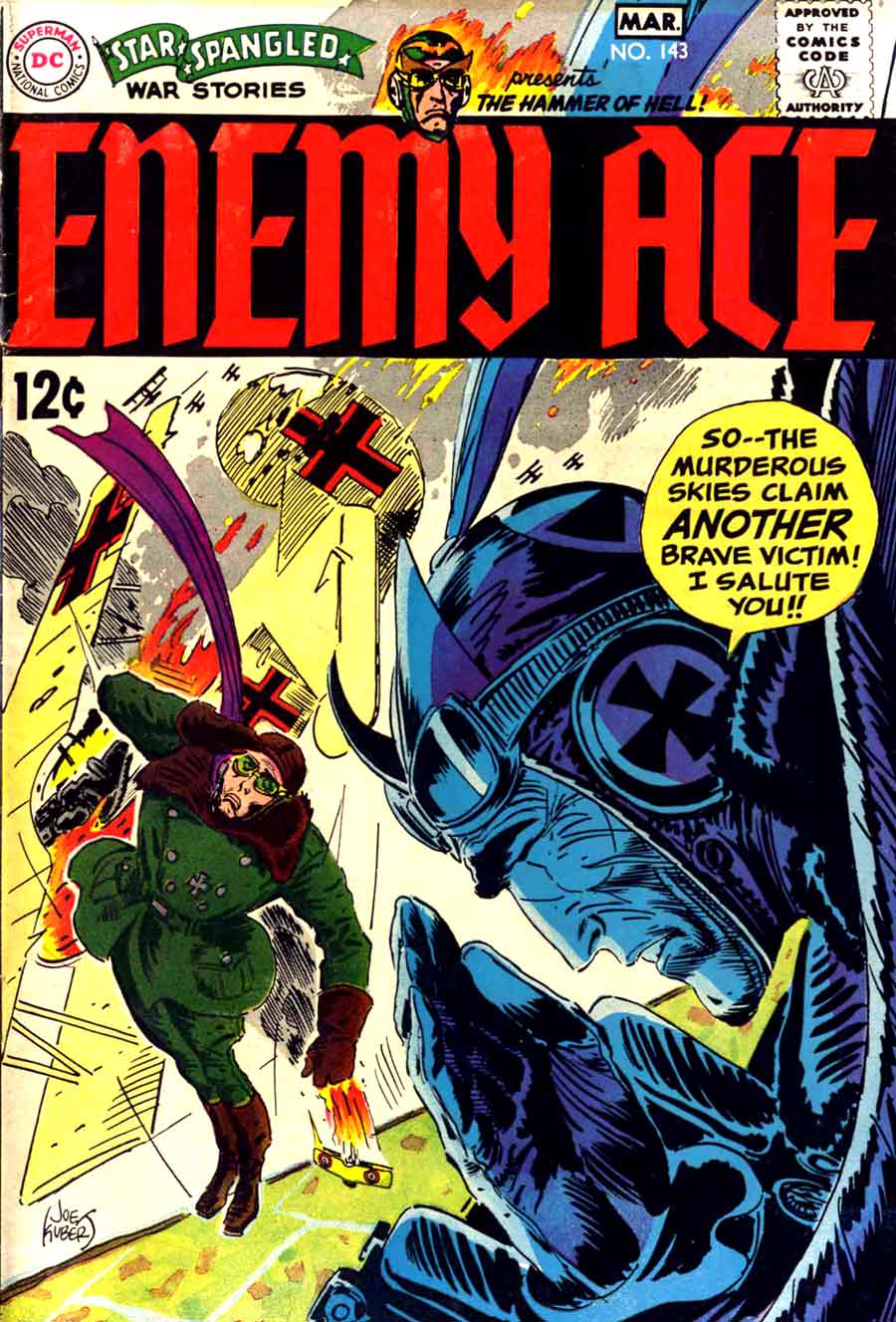 Star Spangled War v1 #143 enemy ace dc comic book cover art by Joe Kubert Star Spangled War v1 #143 enemy ace dc comic book cover art by Joe Kubert