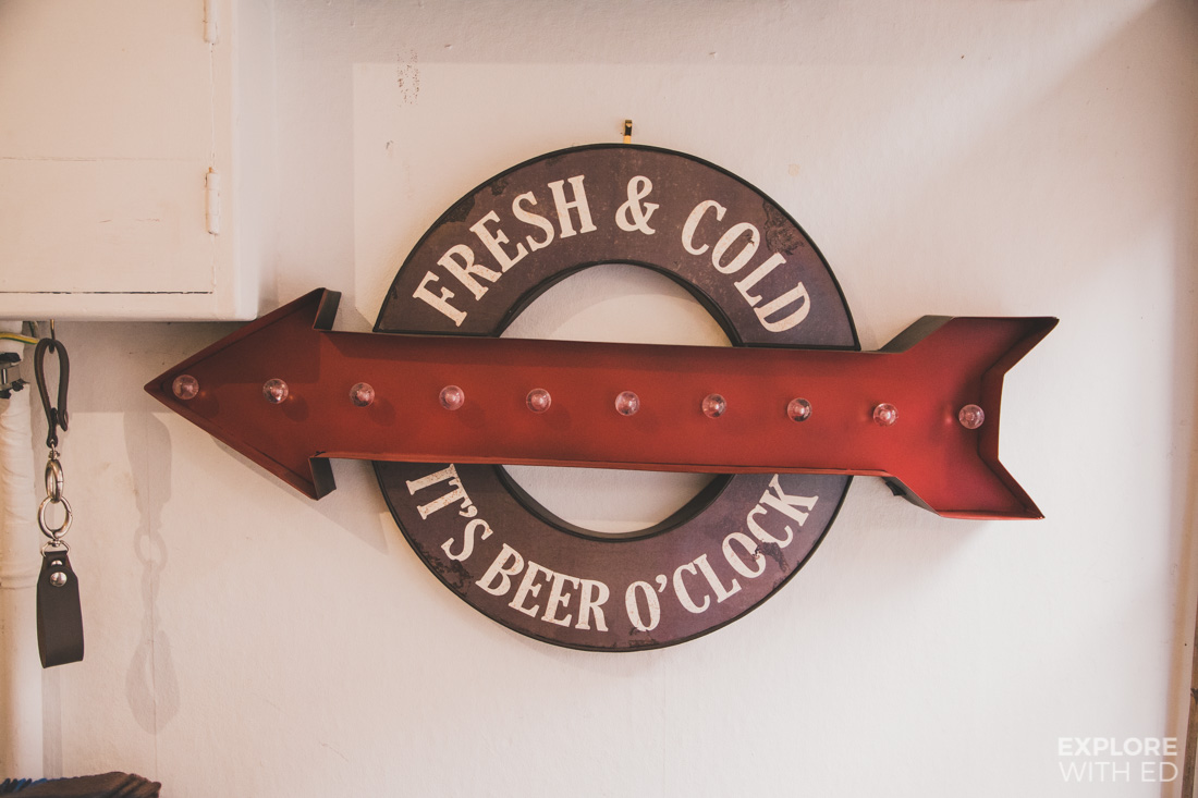It's beer o'clock sign