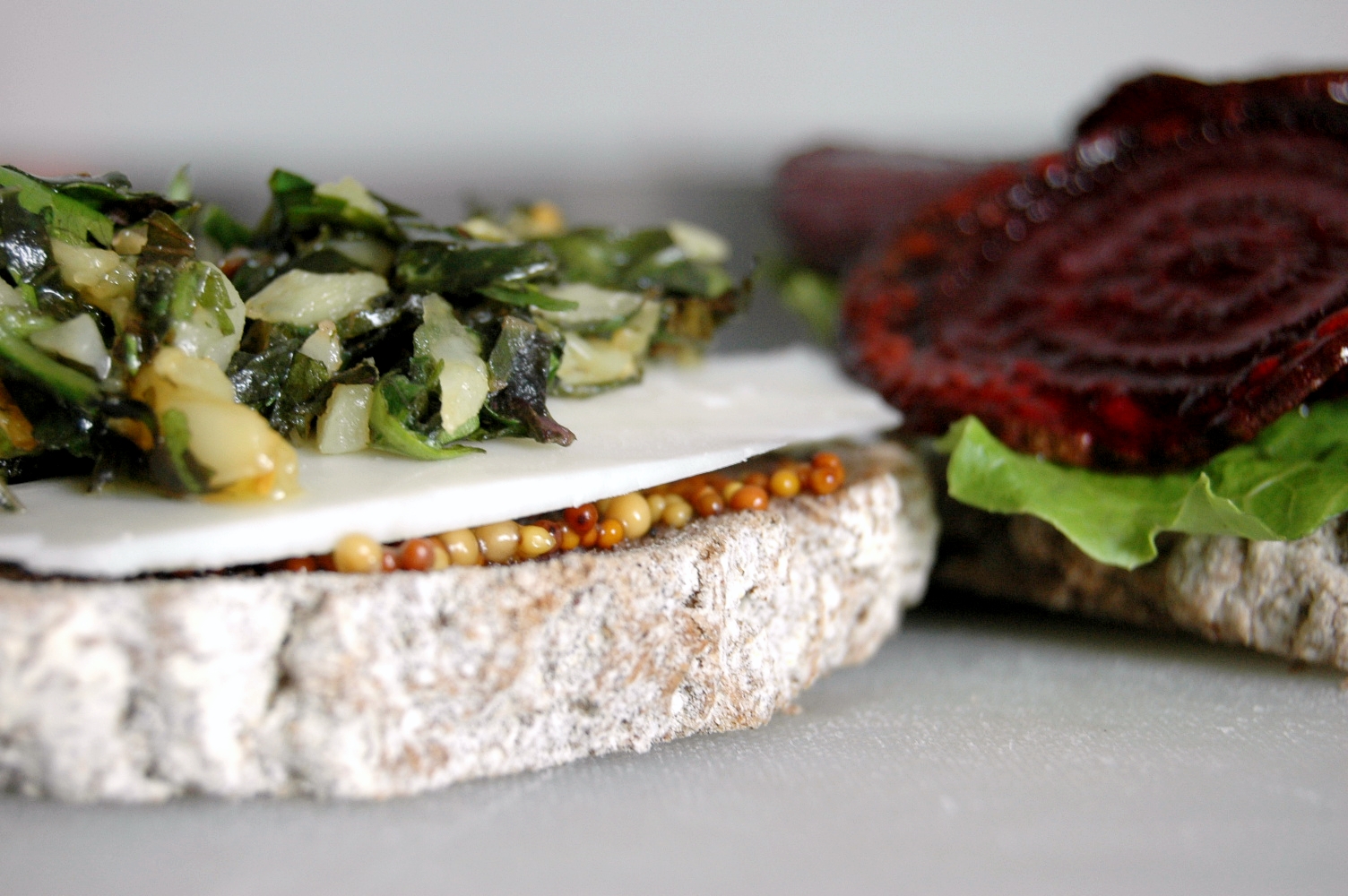 GLORIOUS SANDWICHES roast beets + goat gouda + pesto grilled cheese