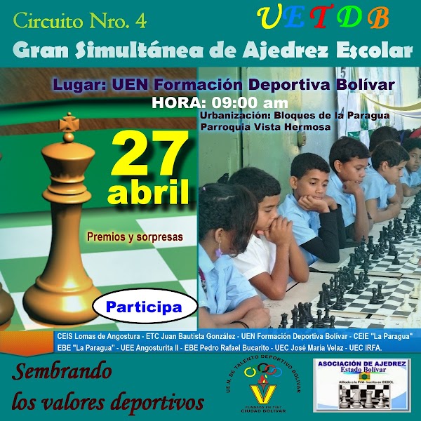 GRAN SIMULTÁNEA DE AJEDREZ CIRCUITO Nro. 4 GRAN SIMULTÁNEA DE AJEDREZ CIRCUITO Nro. 4