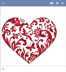 Floral heart for Facebook